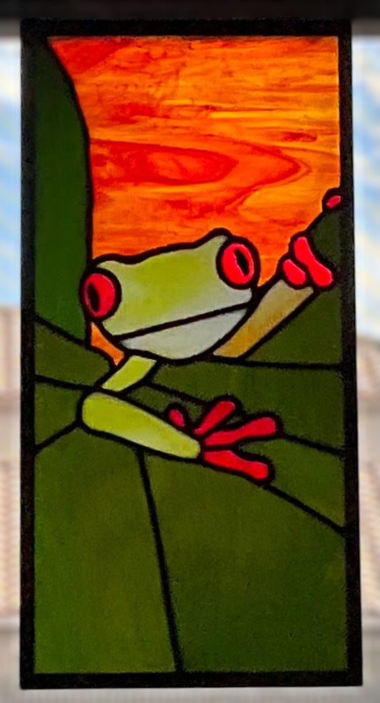 Stained Glass Panel “ Frog”